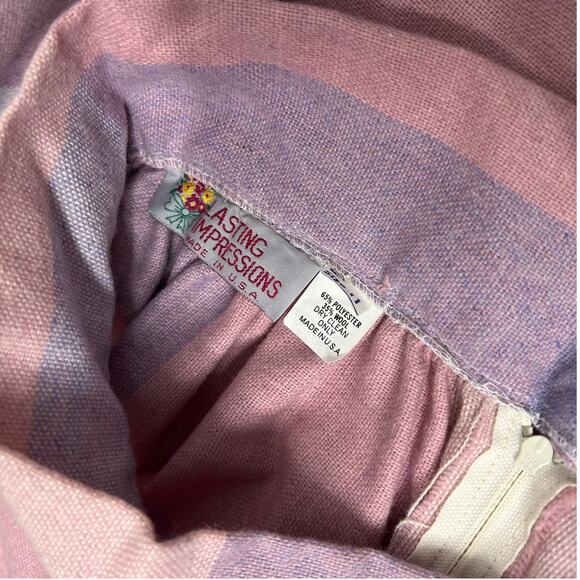 Lasting Impressions Vintage Plaid Skirt Size 11 Pinks Purples - Picture 6 of 6